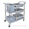Five Buckets Plastic Collection Cart